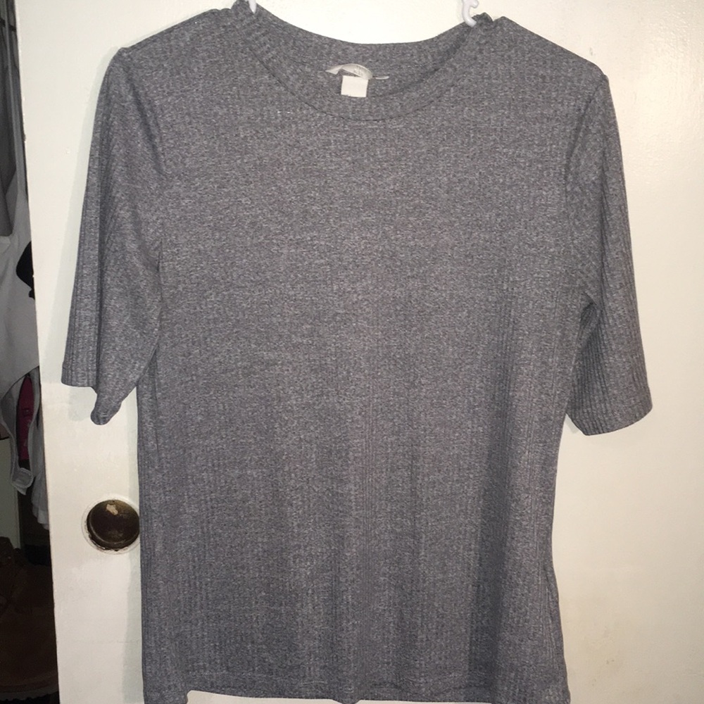 Ribbed High Neck Shirt